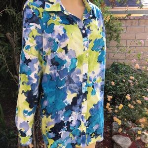 Coldwater Creek Light Weight Floral Shirt 2X